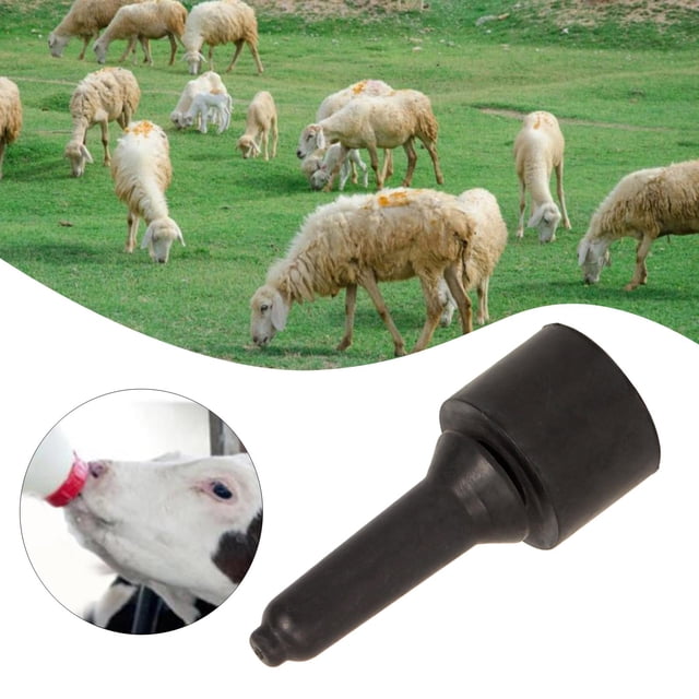 Pezón de goma de grado alimenticio shamjiam para ganado oveja ternero cordero cabra 7.7x3.2cm