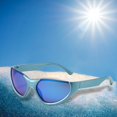 thumbnail image 1 of Gafas de sol clásicas, gafas de marco ligero unisex con protección , gafas de conducción para deportes al aire libre para acampar en pya, viajes, accesorios de fotos azul lente azul Soledad Gafas de sol de moda, 1 of 9