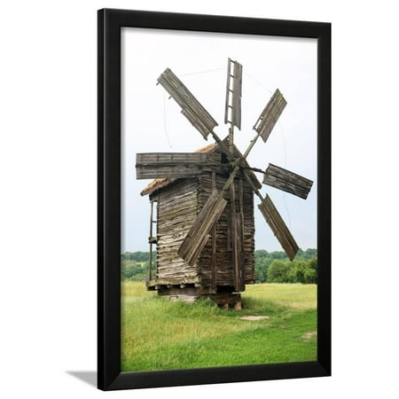 Summer Landscape with Old Windmill  Framed Print Wall Art  