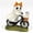 Orange, variant on Cute Bow Ghost Riding Resin Statue, Halloween Ghost Bike Figurine with Cat & Rose Flower Basket, Pastel Spooky Desktop Table Ornament for Fall Home Party Decor Gift