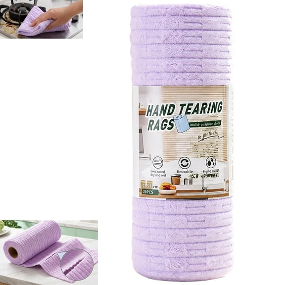 ALOEWXXR Tearable Cleaning Cloths, Reusable Washable Absorbent Cleaning Cloths Lint Free Rags for Kitchen