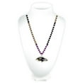 thumbnail image 1 of Baltimore Ravens Mardi Gras Beads with Medallion, 1 of 1