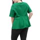 thumbnail image 5 of Mujer TalExtMangas Cortas Frente Nudo retorcido Peplo Top Verde 2X, 5 of 5