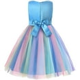 thumbnail image 7 of KAWELL Flower Girls Sequence Sequin Rainbow Tulle Wedding Party Dress Bridesmaid Birthday Pageant Ball Gown, 7 of 7