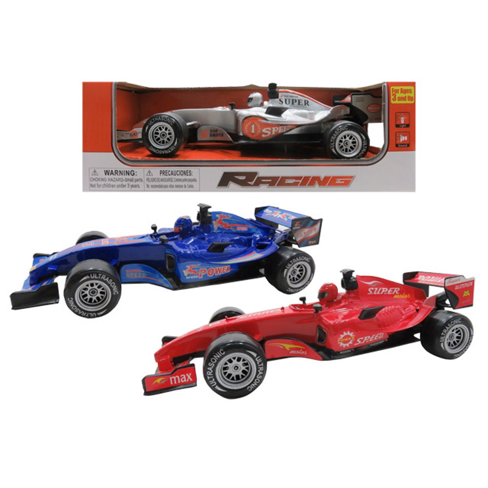 Friction Powered 7" Formula One Racing Car w/ Light & Sound (Battery