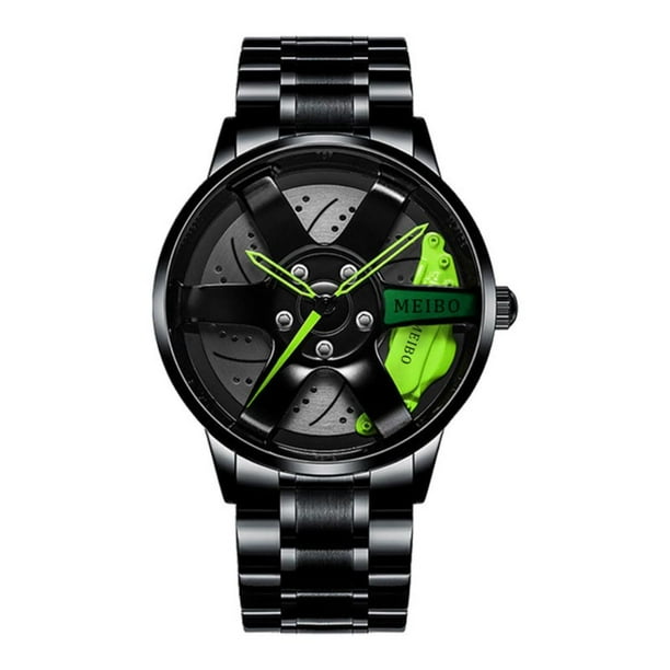 Reloj Deportivo Para Hombre, Relojes Impermeables Para Ruedas De Coche, Diseño De Rueda Hueca 3D, Reloj De Acero Inoxidable Advancent AP006298-03