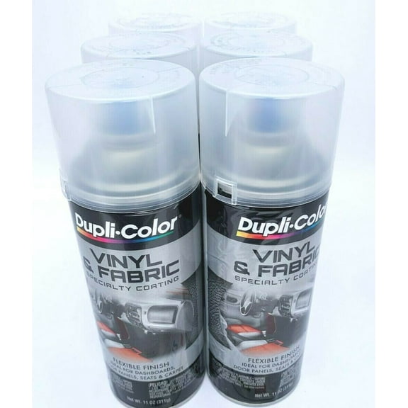 Duplicolor HVP115 - 6 Pack Vinyl & Fabric Spray Paint Gloss Clear - 11 oz