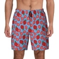 thumbnail image 2 of Goofa Strawberries Printed Men's Swim Trunks Board Shorts Quick Dry Mens Swimming Trunks with Compression Liner,Breathable Fit Hawaii Beach Shorts-Large, 2 of 9