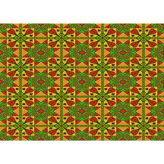 Ahgly Company Machine Washable Indoor Rectangle Transitional Pistachio Green Area Rugs, 8' x 12'