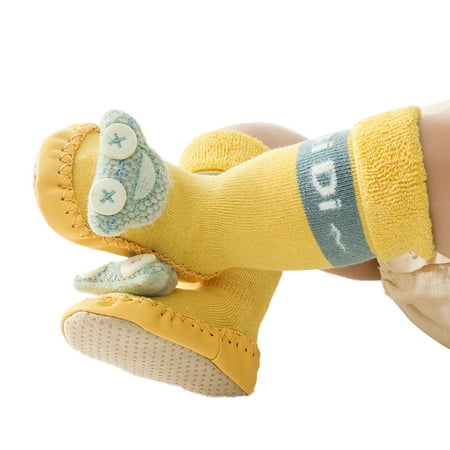 

Cathalem Toddler Girl Light up Shoes Winter Children Toddler Boys And Girls Long Tube Sock Shoes Flat Bottomed Boy Slip on Shoes Yellow 6 Months