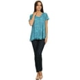 thumbnail image 5 of Sakkas Charolette Embroidery And Seqiun Accents Blouse - Turquoise - One Size, 5 of 6
