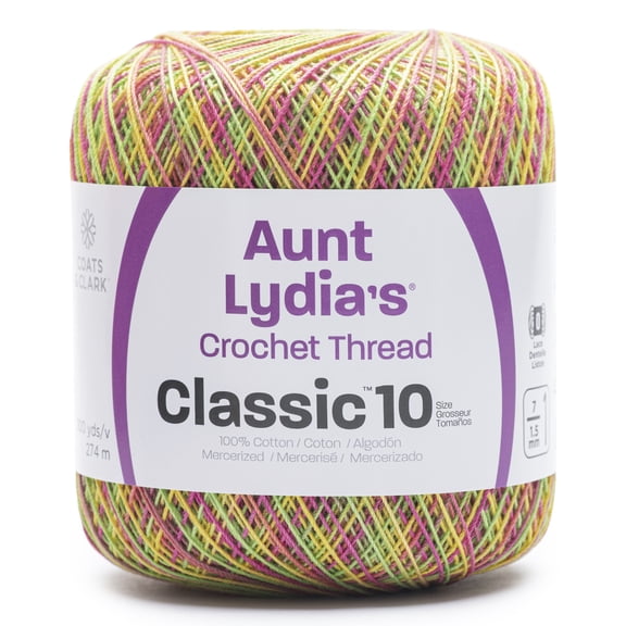 Aunt Lydia's Classic Crochet Thread Size 10-Super Glow Sherbert
