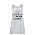 thumbnail image 1 of Thread Tank This Is My Circus These Are My Tiny Monkeys Women's Sleeveless Flowy Racerback Tank Top Sport Grey Small, 1 of 5