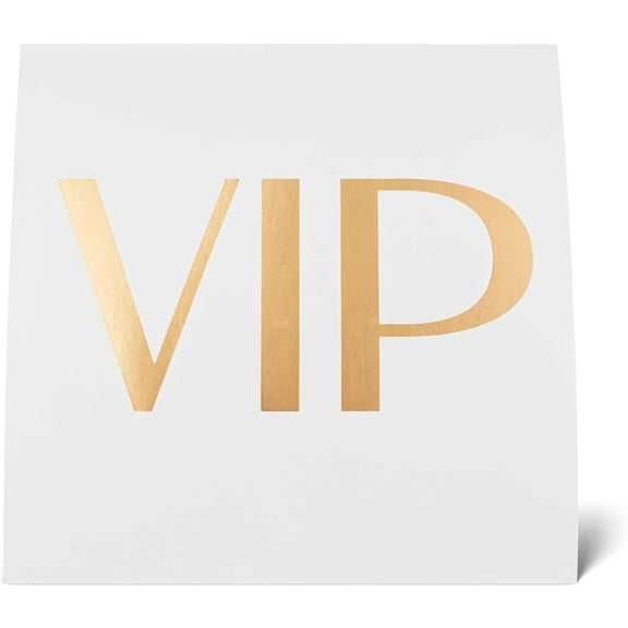 VIP Table Sign 10 Pack | Reserved Table Tent Night Club Signs for Bottle Service, Parties, Events (White)