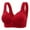 Red, variant on Sngxgn Double S upport Wireless Bra, Lace Bra with Stay-in-Place Straps, Full-Coverage Wirefree Bra(Rose Gold,36)