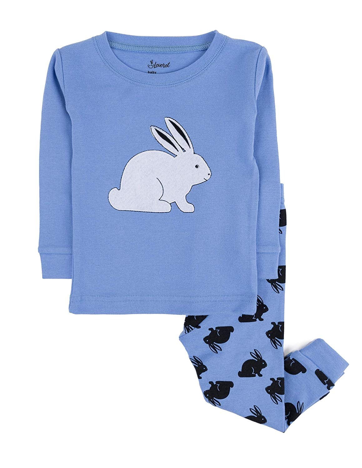 Leveret Leveret Kids Pajamas Bunny Rabbit Boys Girls 2 Piece Pajama