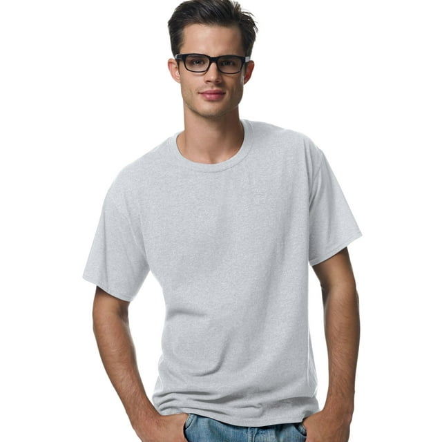 Hanes ComfortBlend EcoSmart T-Shirt à Col Ras du Cou pour Hommes, TG, Cendre