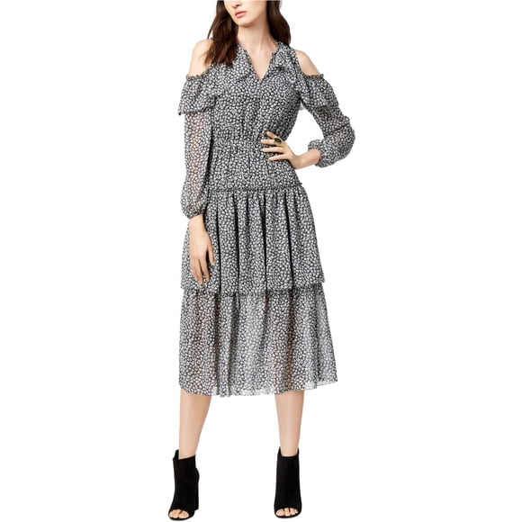 Vestido Maison Jules con Volantes Hombros Descubiertos Negro XS