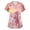 Pink-A#140811F, variant on Zorvxlyn Christmas Scrubs Tops for Women Stretchy Women's Nurse Uniform with Pocket Xmas S-5XL Plus Size Christmas Santa Snowman Print Scrub Tops for Women