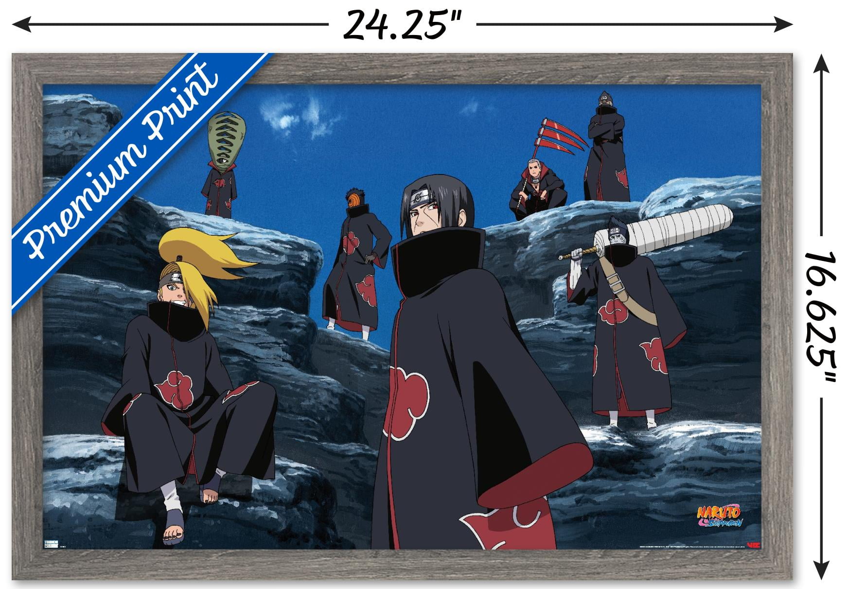 Naruto Uzumaki wall art shippuden akatsuki chibi anime wall décor