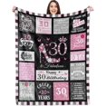 thumbnail image 1 of LHSHID 30th Birthday Gifts for Women Blanket 30th Birthday Gift Ideas 30th Birthday Decorations Women Birthday Gifts for Wife Girlfriend Birthday Gift for 30 Year Old Women Throw Blanket 30"x40", 1 of 8