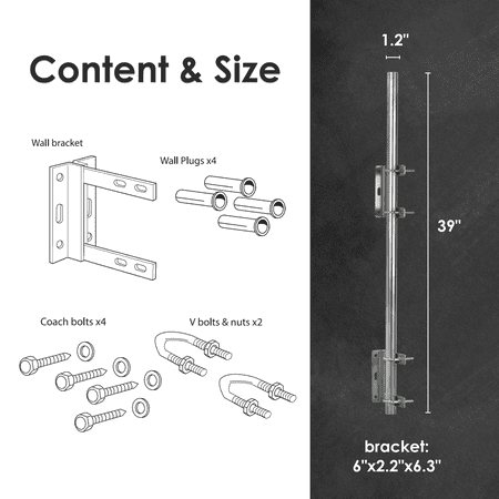 FiveStar Antenna Universal TV Antenna Mount & Bracket Kit New