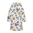 thumbnail image 3 of GYRATEDREAM Boys Girls Robes Cartoon Hooded Plush Robe Animal Pajamas Soft Fleece Bathrobes Cute Sleepwear Gowns, 3 of 8