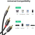 thumbnail image 3 of Cable de Audio Ugreen Auxiliar 3.5mm A 2RCA Macho A Macho 2m Ugreen UGAD35MA2RCAMA, 3 of 7