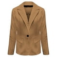 thumbnail image 2 of Sanbonepd Womens Blazer Casual Lapel Collar Button Work Office Business Jacket, 2 of 5