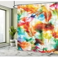 thumbnail image 5 of Ambesonne Colorful Shower Curtain, Puffy Dreamy Feathers, 69"Wx84"L, Multicolor, 5 of 5