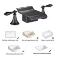 thumbnail image 3 of Aquaterior 3pcs Hot & Cold Water Waterfall Roman Faucet Bath Tub Vessel Sink Bathroom Tap Lavatory, 3 of 9