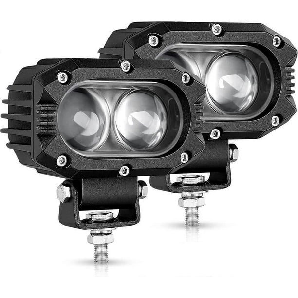 2PCS LED Work Light 4 Inch 80W 9600LM Projector High Beam Led Headlights Motorcycle 4x4 Fog Lights LED Auxiliary Lights Bar for Motorbike, Car, Tracto