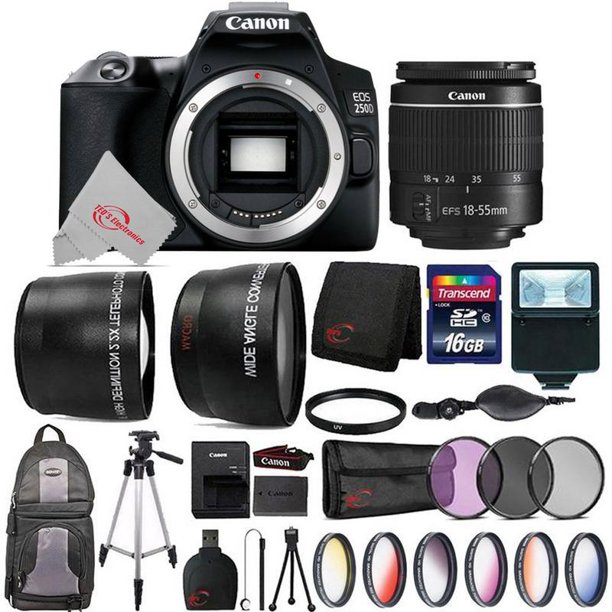 Canon EOS 250D Rebel SL3 24.1MP Digital SLR Camera with 16GB Accessory