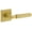 Satin Brass, variant on Viaggio 623930 Quadrato Right Handed Solid Brass Privacy Door Lever Set - Nickel
