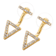 thumbnail image 1 of Pendientes triangulares con brillantes diamantes de imitación, joyería llamativa, 1 of 9