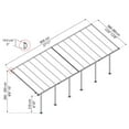 thumbnail image 4 of Palram - Canopia Feria 13' x 28' Polycarbonate/Galvanized Steel Patio Cover - White/Clear, 4 of 9