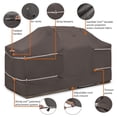thumbnail image 4 of Classic Accessories  86 x 37 x 48 in. Ravenna Water Resistant BBQ Grill Cover for Island with Center Head, Dark Taupe, 4 of 15