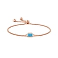 thumbnail image 2 of ANGARA IGI Certified Horizontally Set Lab Grown 1.17 Ct Blue Diamond Bolo Bracelet for Women in 14K Rose Gold (Size-7x5mm| Clarity-VS) | Anniversary, Jewelry Gift for Women | Blue Diamond Bracelet, 2 of 5