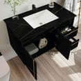 thumbnail image 6 of Spaco 35.4" Floating Bathroom Vanity with Sink and Faux Marble Top, Wall-Mounted Design Vanity for Indoor as Bathroom, Black, 6 of 11