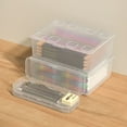 thumbnail image 3 of Plastic Pencil Case 8" Storage Box, Double Layer, Clear Color, Hard Pencil Case, Translucent Organizer for Office Supplies, 1-Pack, 3 of 4