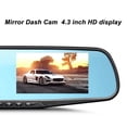 thumbnail image 4 of Backup Camera, 4.3 Inch Mirror Dash Cam 1080P HD Dual Lens Anti Glare Parking Monitor Smart Rearview Mirror Camera, 4 of 7