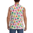 thumbnail image 4 of Daiia Tulips Flowers Printed Men's Tank Tops,Casual Soft Sleeveless Gym Muscle Shirts Bodybuilding Tee-Large, 4 of 8