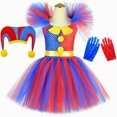 thumbnail image 3 of Disfraz de Pomni para niños, vestido con tutú de dibujos animados, el increíble payaso de circo digital, disfraces de cosplay para niñas, ropa para fiesta de carnaval y Halloween, 3 of 5
