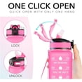 thumbnail image 2 of Motivational water bottle with time markers (Black), 2 of 6