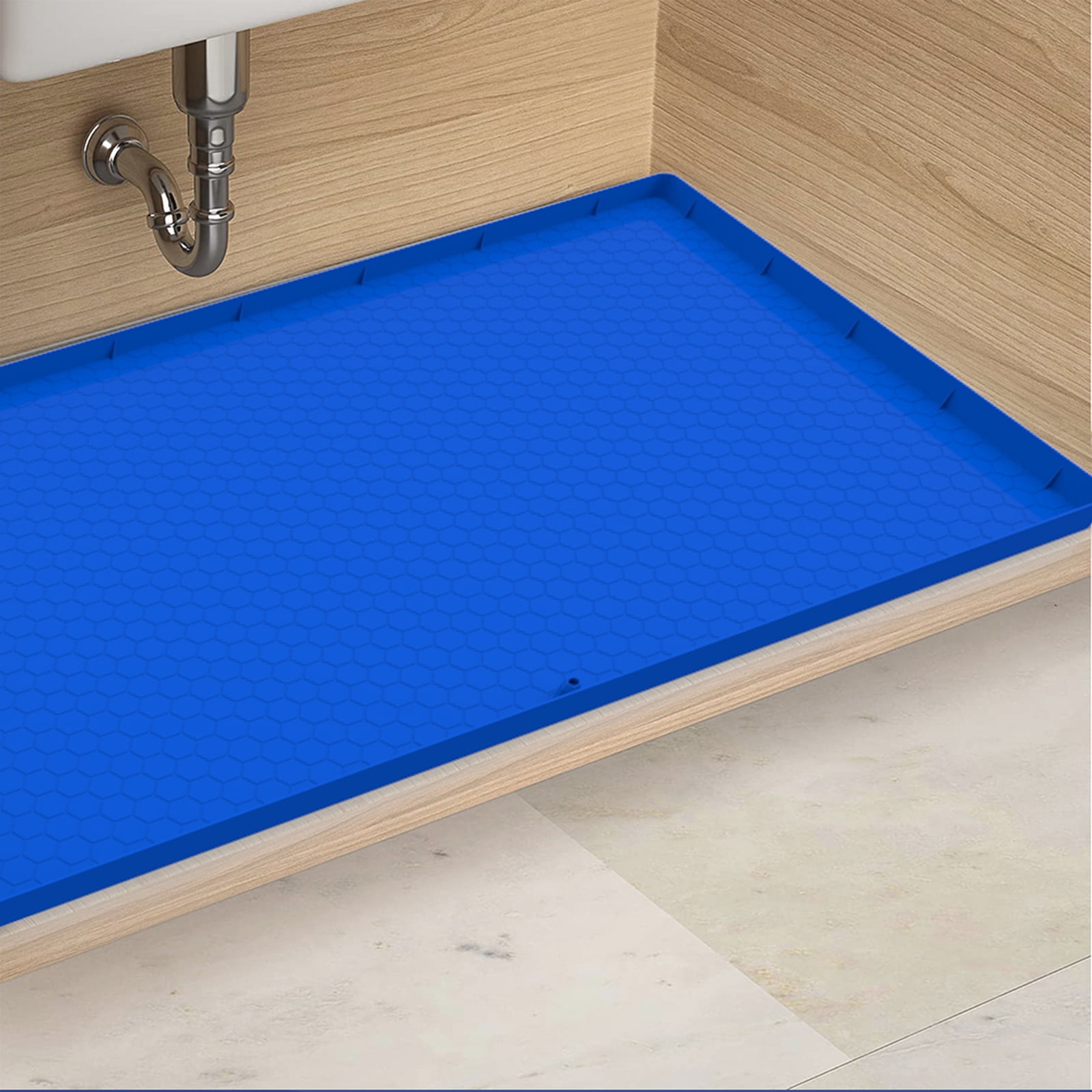 Norboe Gray Silicone Under Sink Mat for Kitchen Bathroom and Laundry Room 34 inch x 22 inch, Size: 34 x 22