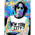 thumbnail image 4 of Stephen Chambers 12x14 Gold Ornate Wood Framed With Double Matting Wall Art Titled - John Lennon Nyc 6, 4 of 6