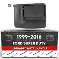 Exterior Front or Rear Passenger Door Handle, Upgraded Metal - Compatible with 1999-2016 Ford Super Duty F-250 F-350 F-450 F-550 F-650; 00-05 Ford Excursion - Textured Black - OEM 7C3Z-2522600
