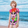 thumbnail image 2 of The Powerpuff Girls Boys 2-Piece Swimsuit Set Bathing Suit Short Sleeve Swimwear Sets with Swim Trunk 6-7Y(110cm), 2 of 7