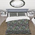thumbnail image 2 of Designart 'Tropical Floral Pattern II' Juego de Funda Nórdica Tropical, 2 of 5