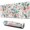 Pink And Green, variant on Pink and Blue Flowers  pad Mousewaterproofno Slip for Office Home Work GamingmousepadRubber Base Mousepad with Stitched Edges 31.5x11.8inches